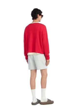 Свитер Cropped Fit изо льна и шерсти- Заказать в России