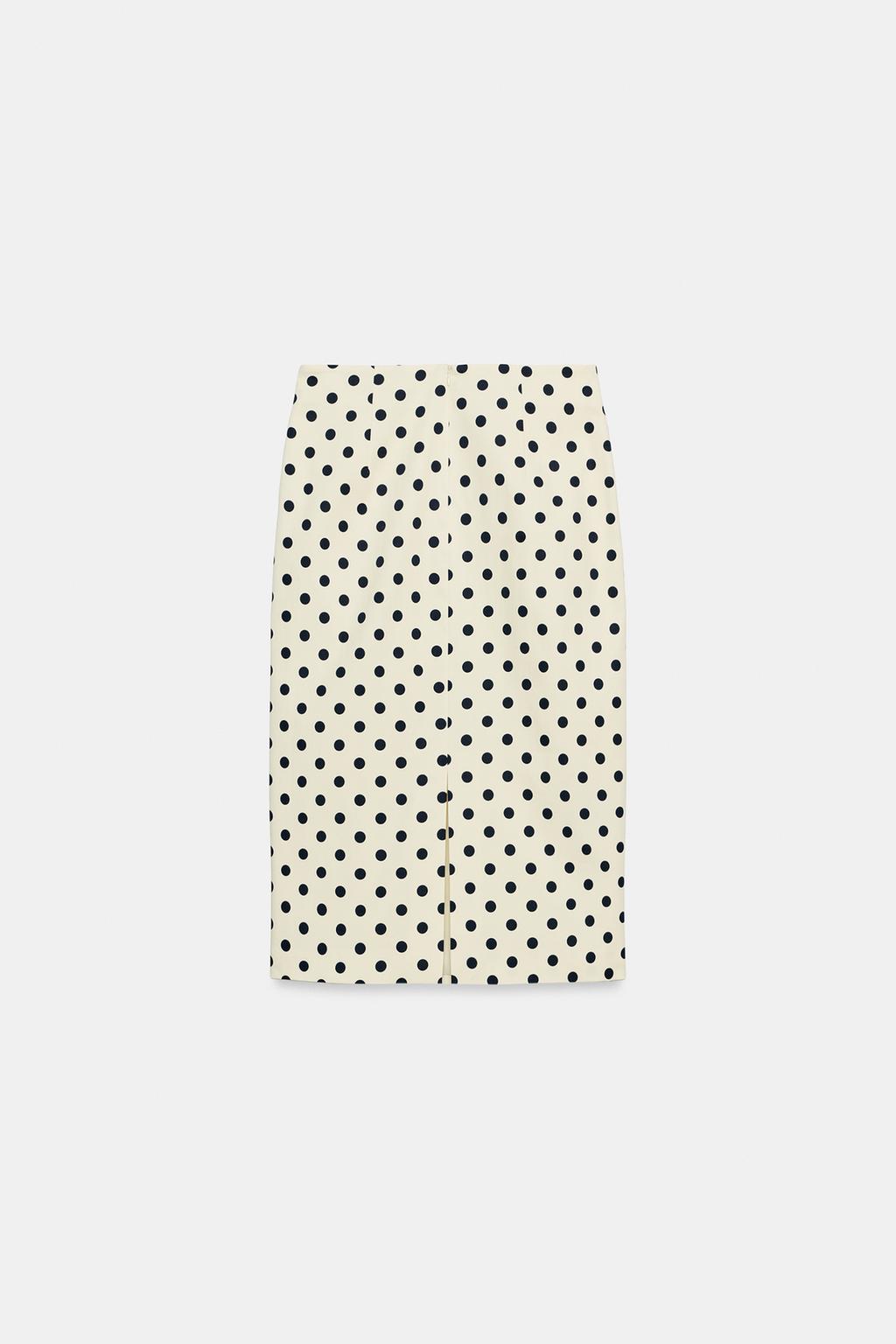 ЮБКА-КАРАНДАШ В ГОРОШЕК — коллекция Zara «ZW»