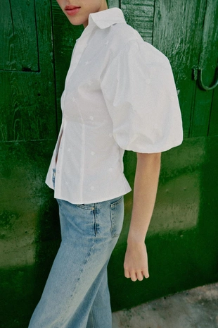 Light blue | 9942/079/406 - Zara Джинсы Z1975 прямого кроя с высокой посадкой