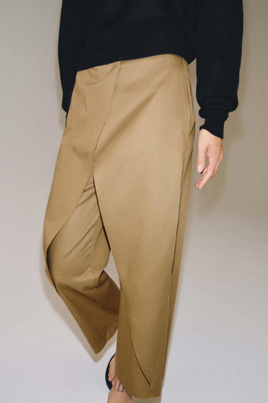 БРЮКИ С ЗАЩИПАМИ СПЕРЕДИ — коллекция Zara «ZW»