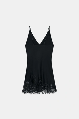 Атласный топ с вышивкой — коллекция Zara «Zw»- Заказать в России