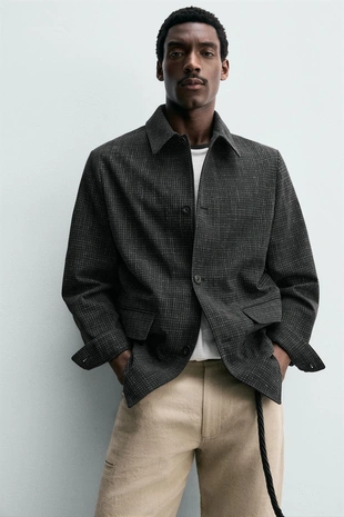 Блейзер Relaxed Fit из рельефного трикотажа- Заказать в России