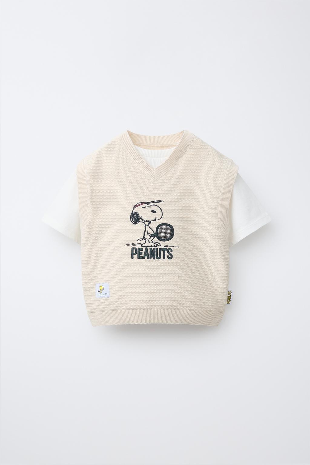 ВЯЗАНЫЙ ЖИЛЕТ С ВЫШИВКОЙ SNOOPY PEANUTS™