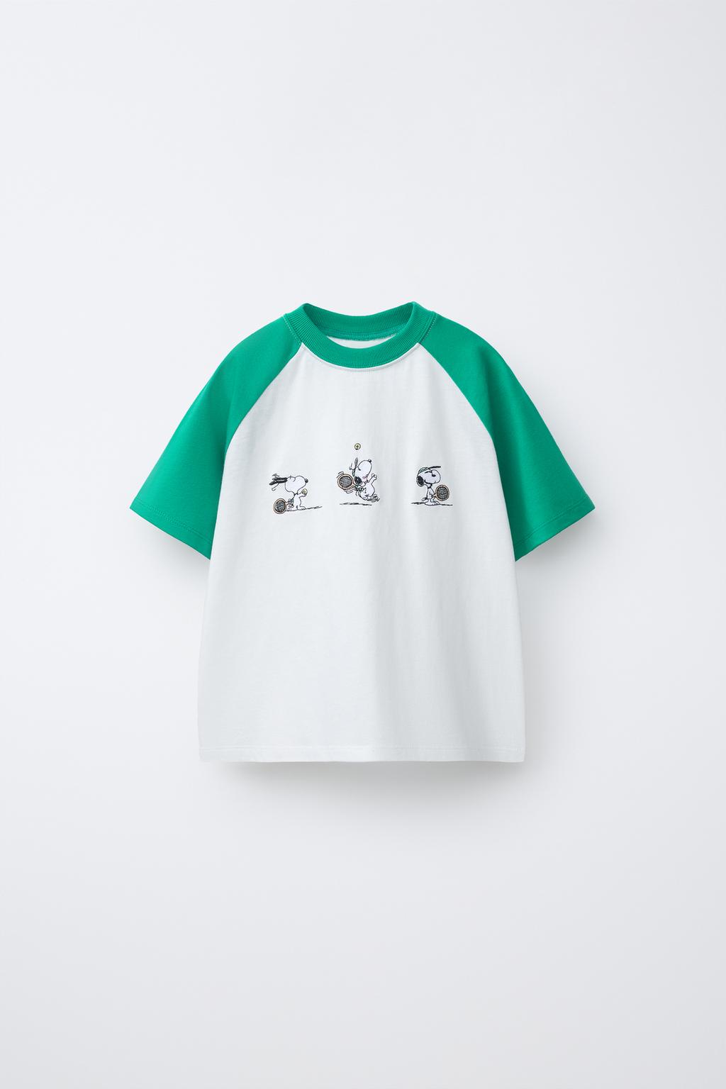 ФУТБОЛКА РЕГЛАН С ВЫШИВКОЙ SNOOPY PEANUTS™