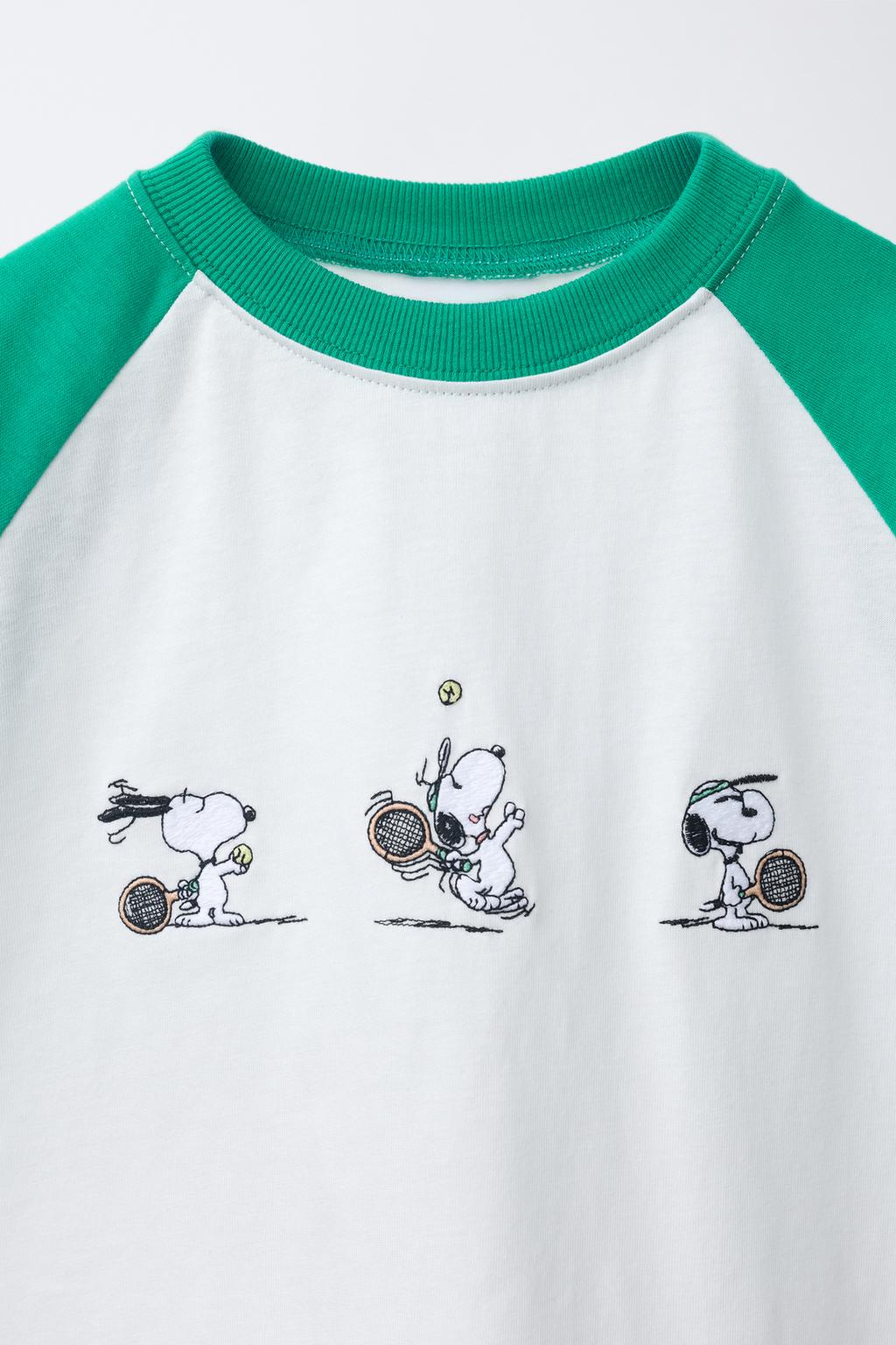 ФУТБОЛКА РЕГЛАН С ВЫШИВКОЙ SNOOPY PEANUTS™