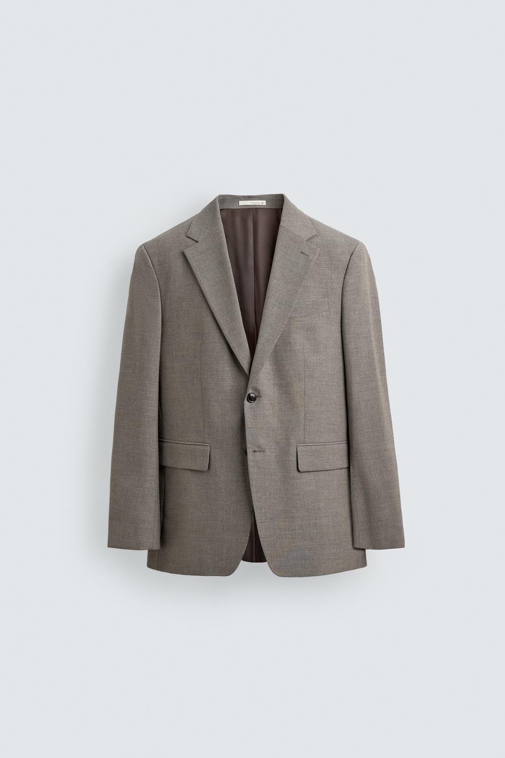 КОСТЮМНЫЙ ПИДЖАК REGULAR FIT ИЗ РЕЛЬЕФНОЙ ТКАНИ