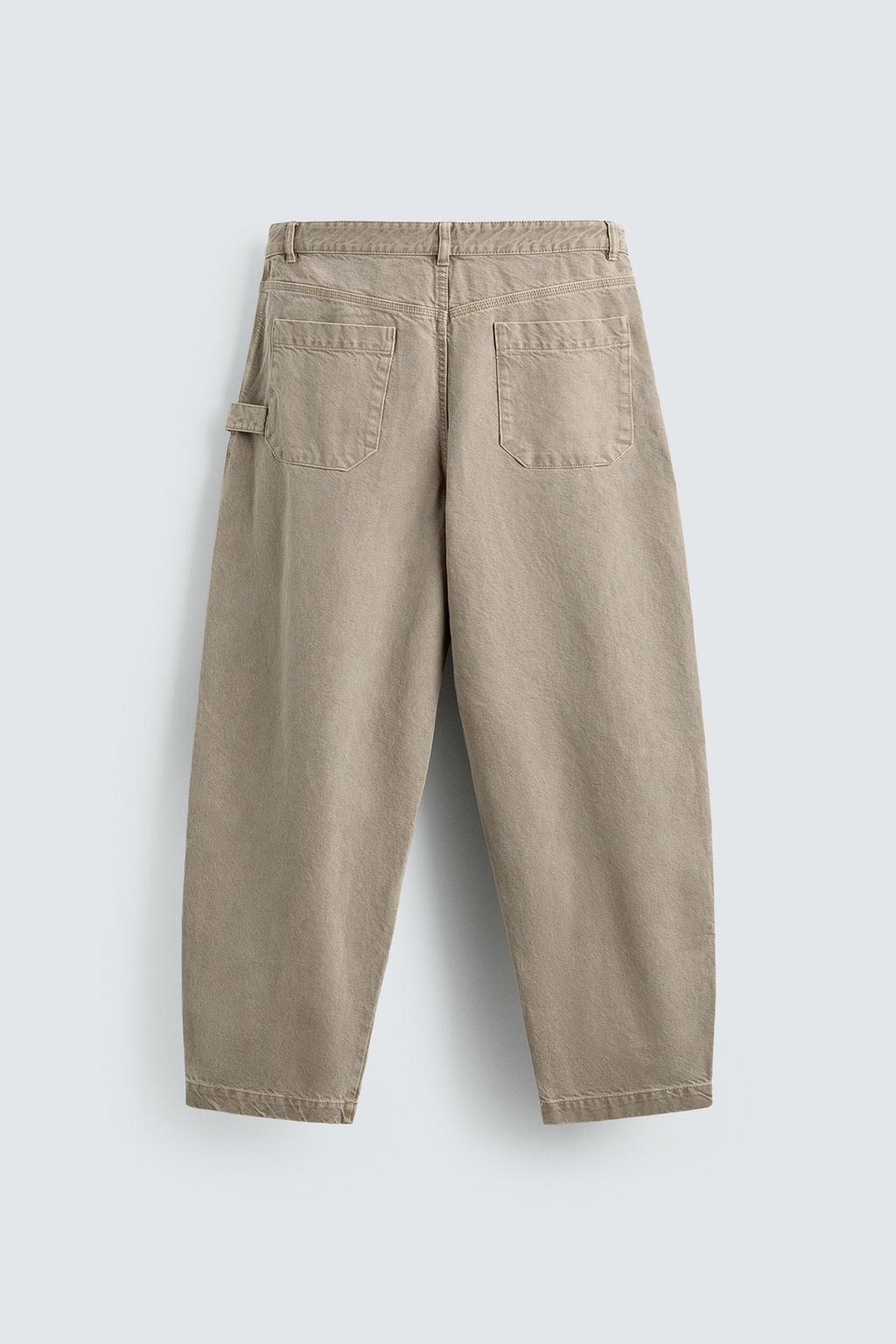 БРЮКИ BALLOON FIT С ЭФФЕКТОМ ПОТЕРТОСТИ