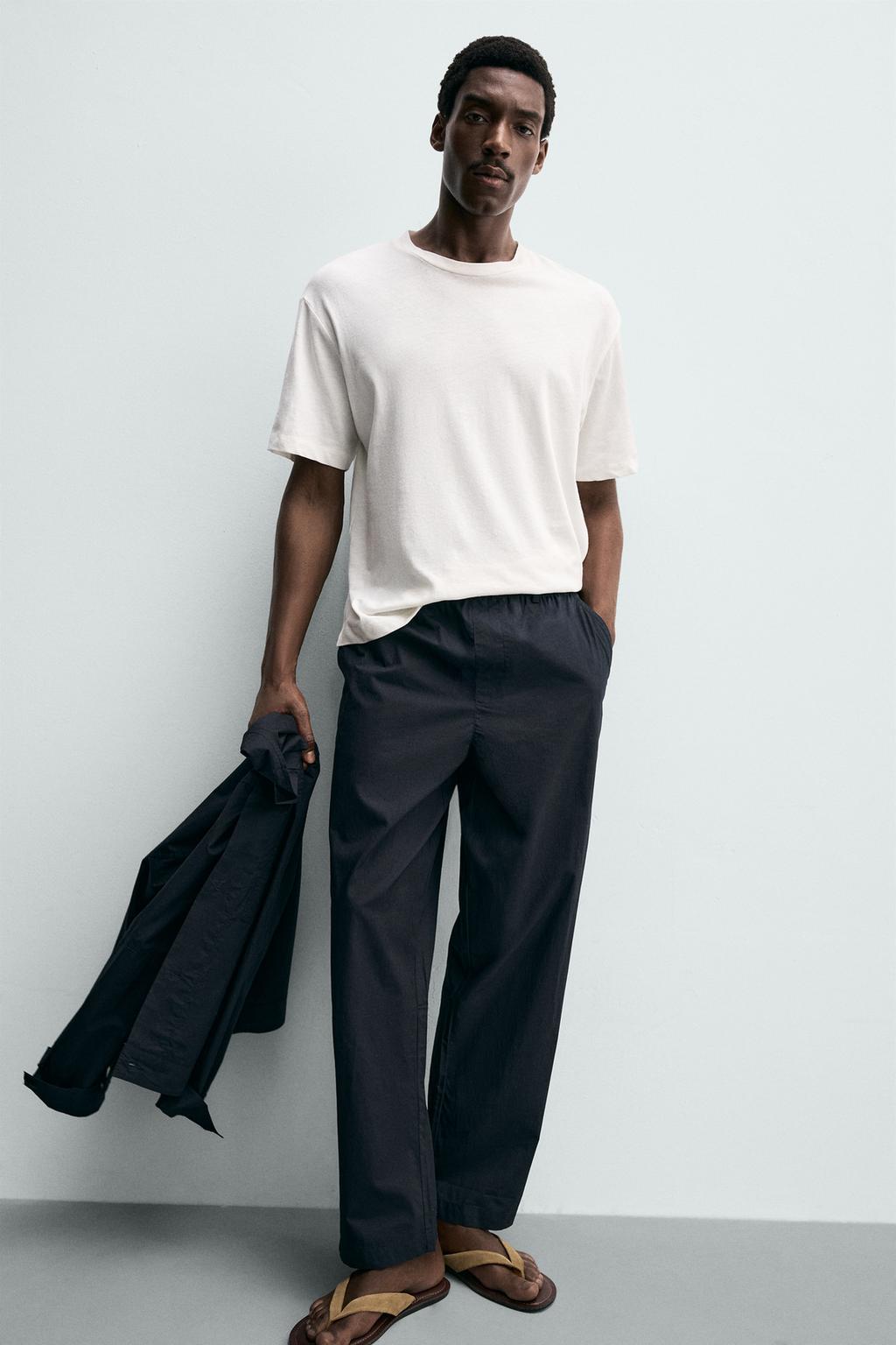 БРЮКИ STRAIGHT FIT ИЗ ПОПЛИНА