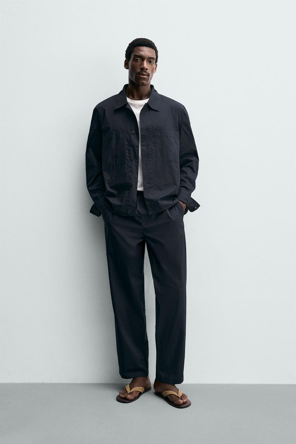 БРЮКИ STRAIGHT FIT ИЗ ПОПЛИНА