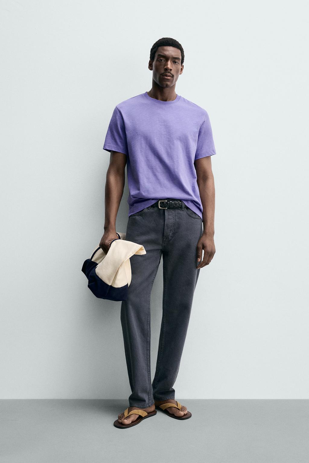 ФУТБОЛКА REGULAR FIT ИЗ РЕЛЬЕФНОЙ ТКАНИ ФЛАМЕ