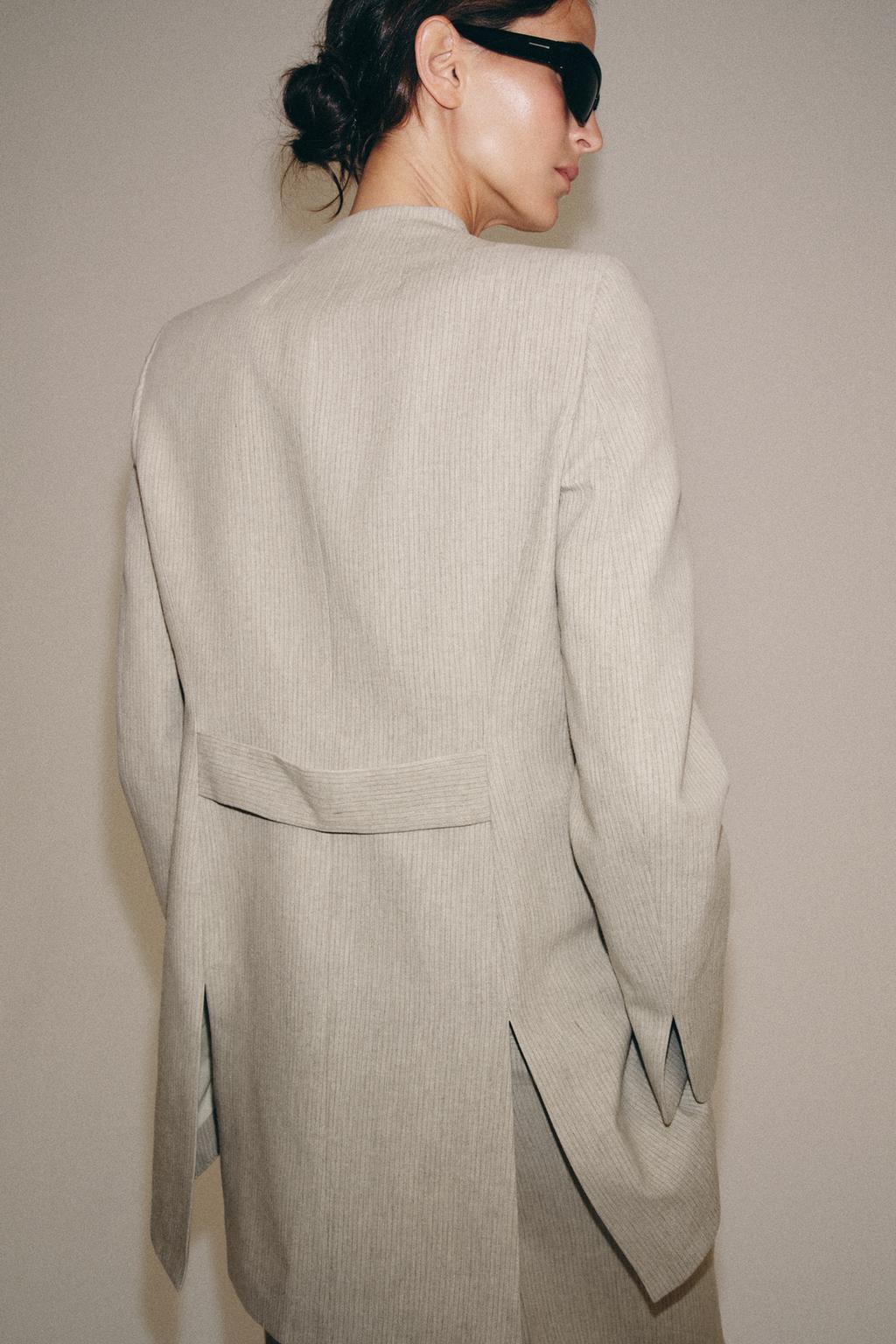 ДЛИННЫЙ БЛЕЙЗЕР В ПОЛОСКУ — ZW COLLECTION