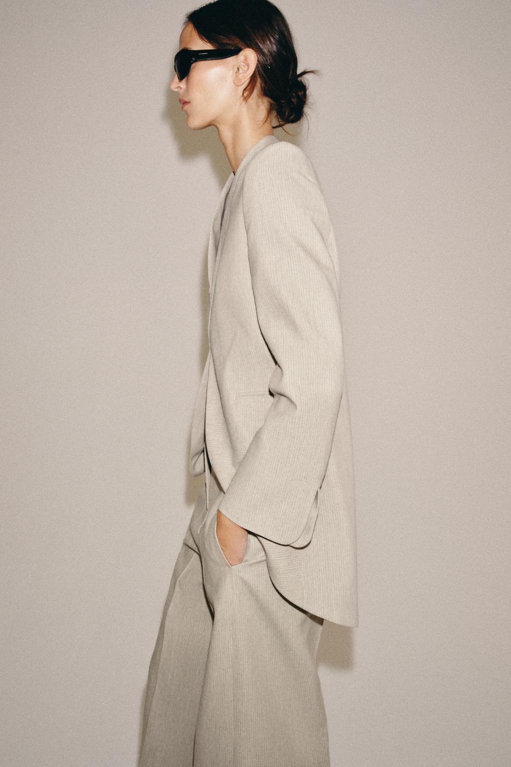 ДЛИННЫЙ БЛЕЙЗЕР В ПОЛОСКУ — ZW COLLECTION