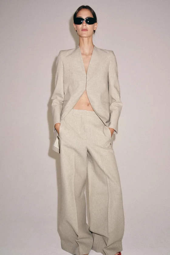 ДЛИННЫЙ БЛЕЙЗЕР В ПОЛОСКУ — коллекция Zara «ZW»