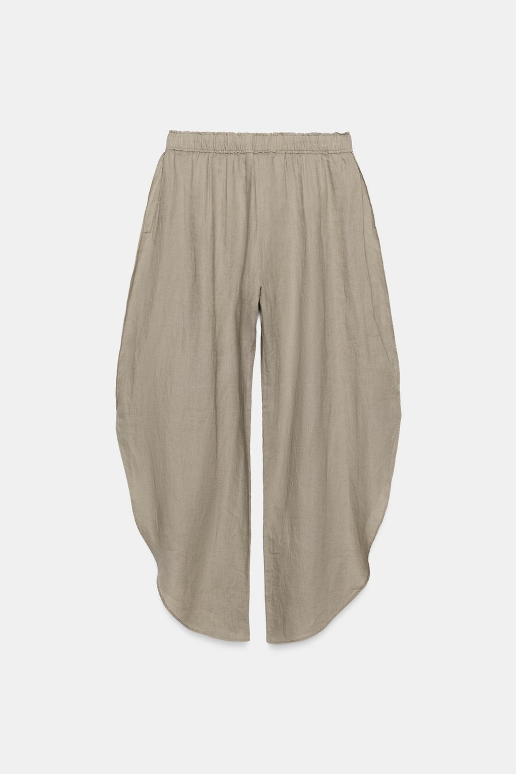 БРЮКИ ИЗ 100% ЛЬНА С РАЗРЕЗАМИ — ZW COLLECTION
