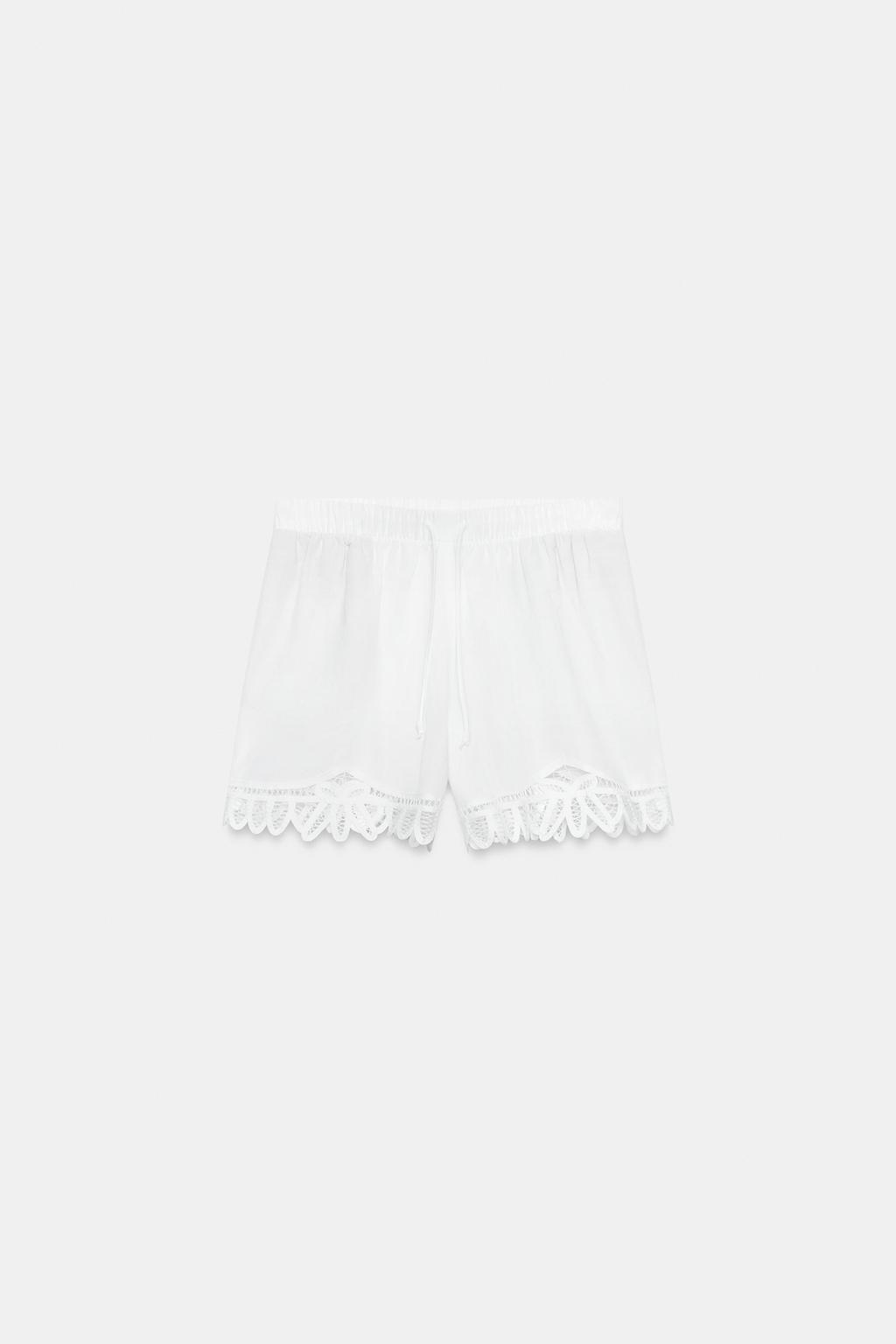ШОРТЫ С ВЫШИВКОЙ ИЗ ЛЬНА — ZW COLLECTION
