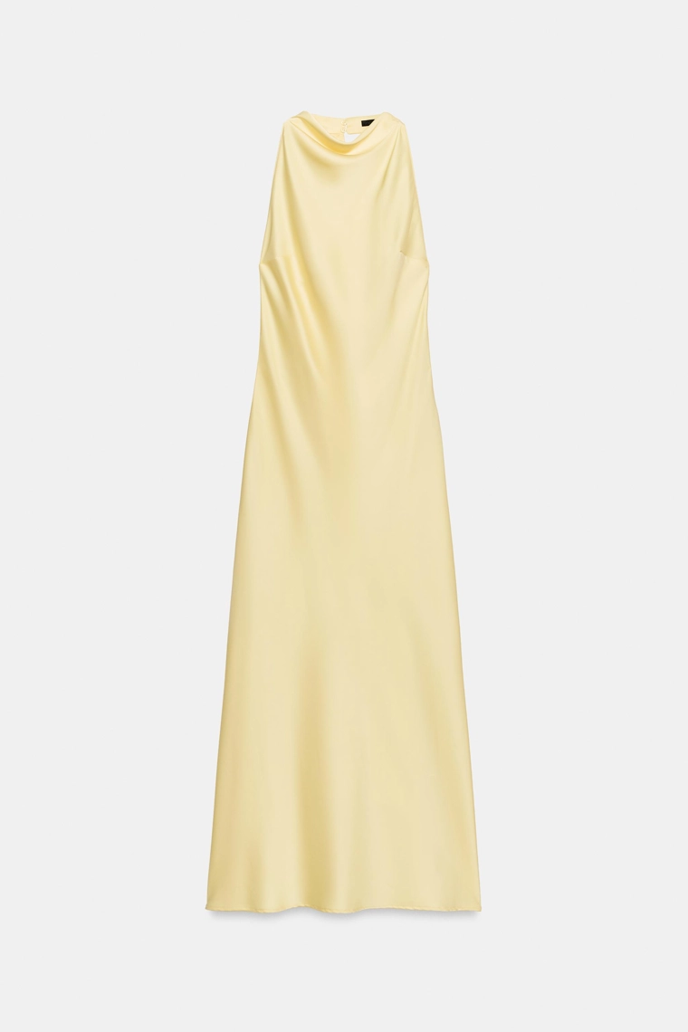 Платье миди с завязкой на шее и открытой спиной