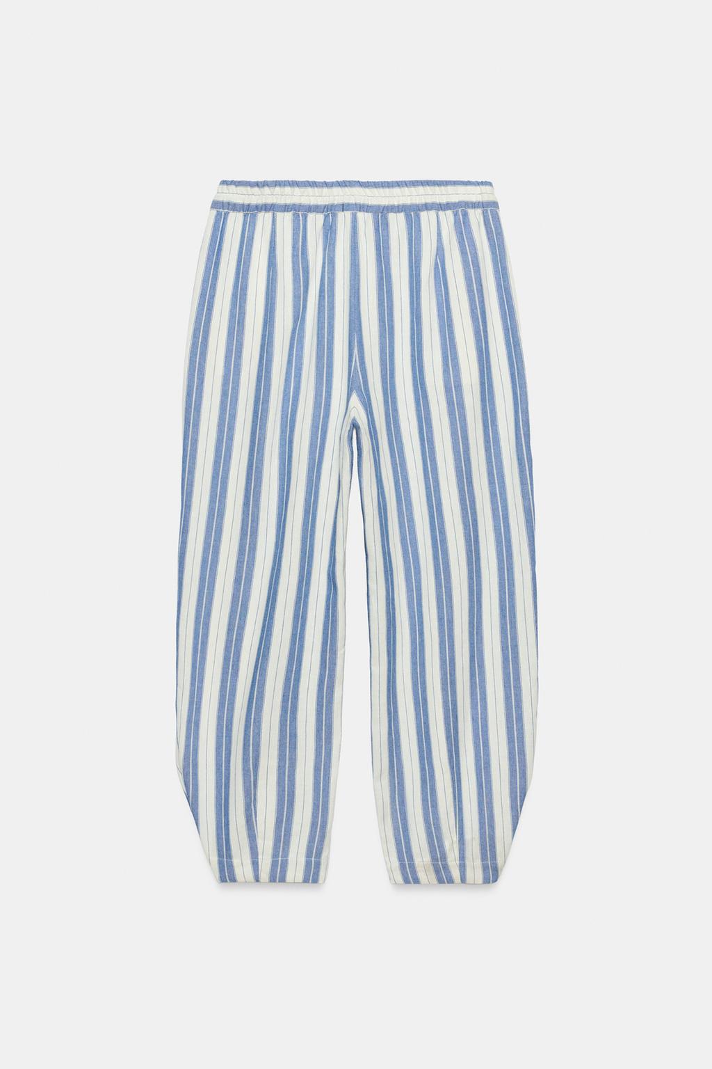 БРЮКИ В ПОЛОСКУ В ПИЖАМНОМ СТИЛЕ — ZW COLLECTION