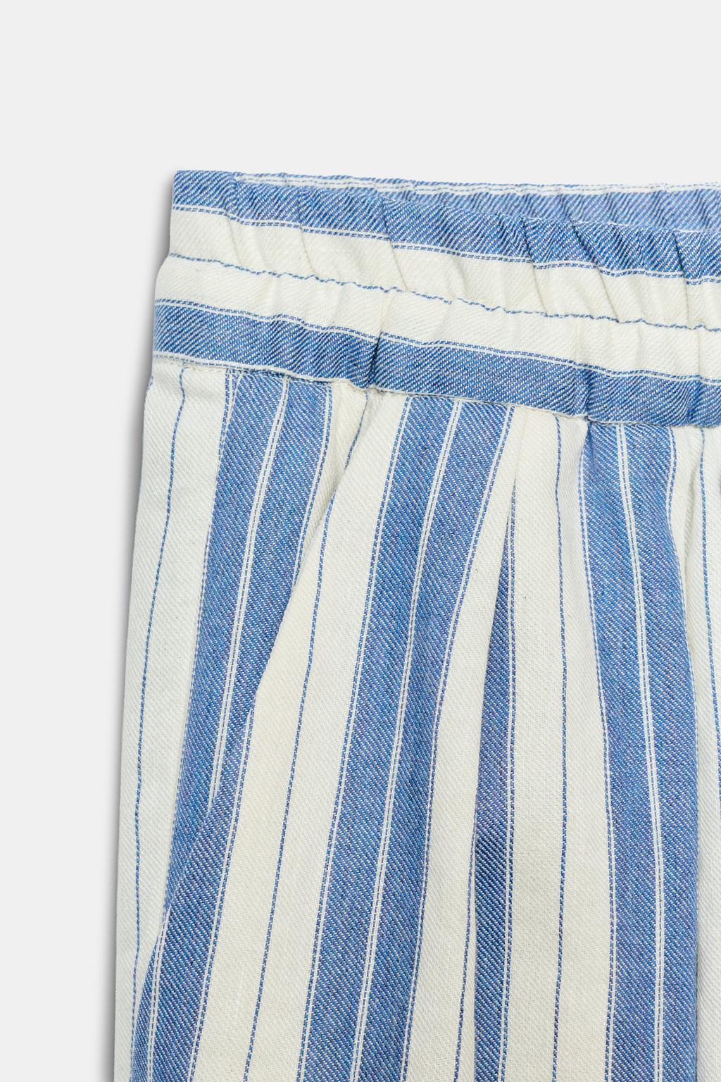 БРЮКИ В ПОЛОСКУ В ПИЖАМНОМ СТИЛЕ — ZW COLLECTION