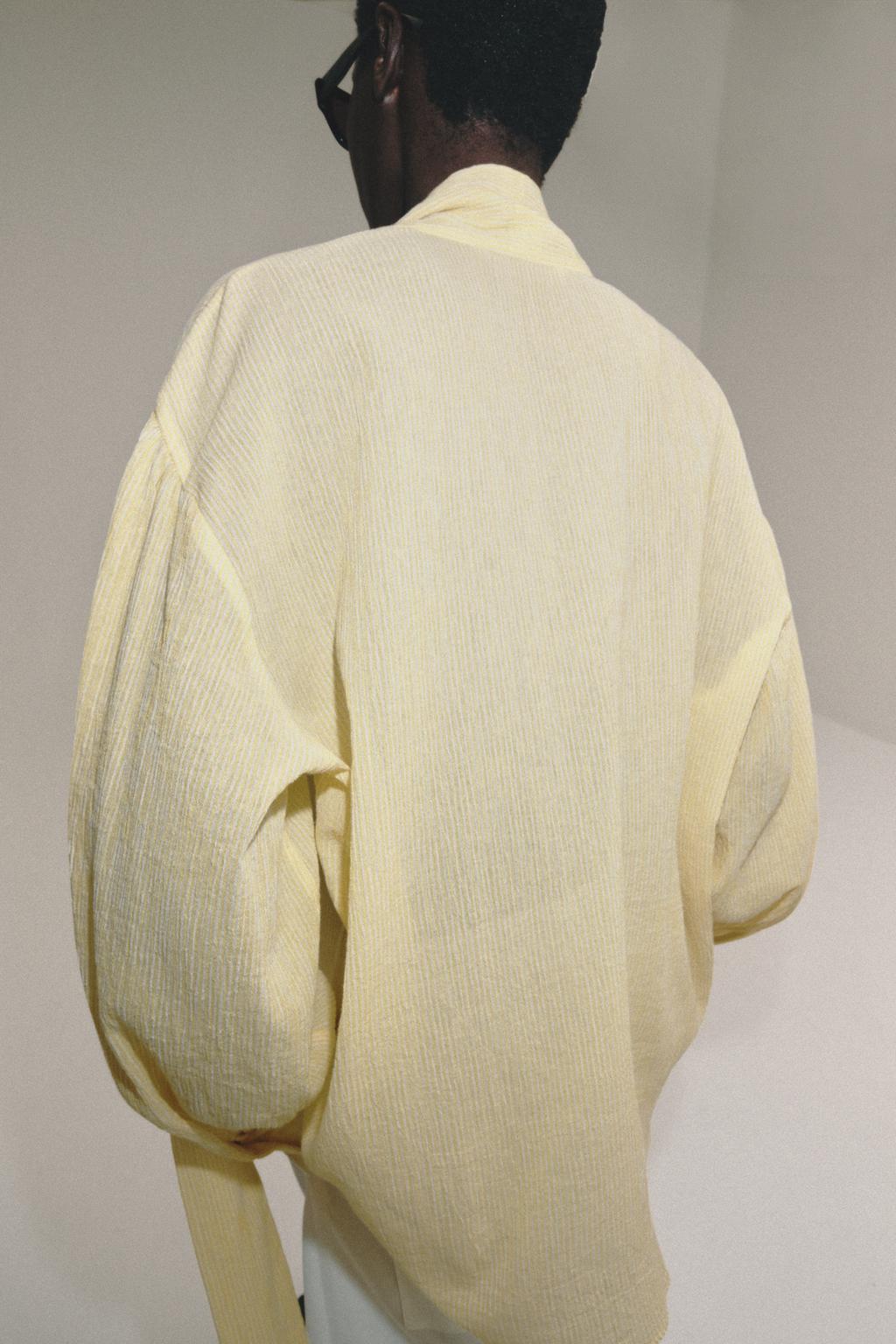 РУБАШКА В ПОЛОСКУ С ЗАВЯЗКАМИ — ZW COLLECTION