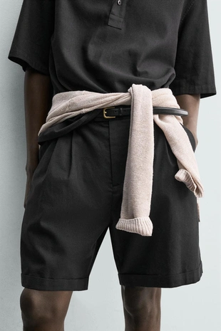 Шорты Relaxed Fit с защипами- Заказать в России