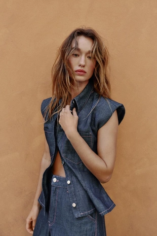 Брюки Barrel из льна- Заказать в России