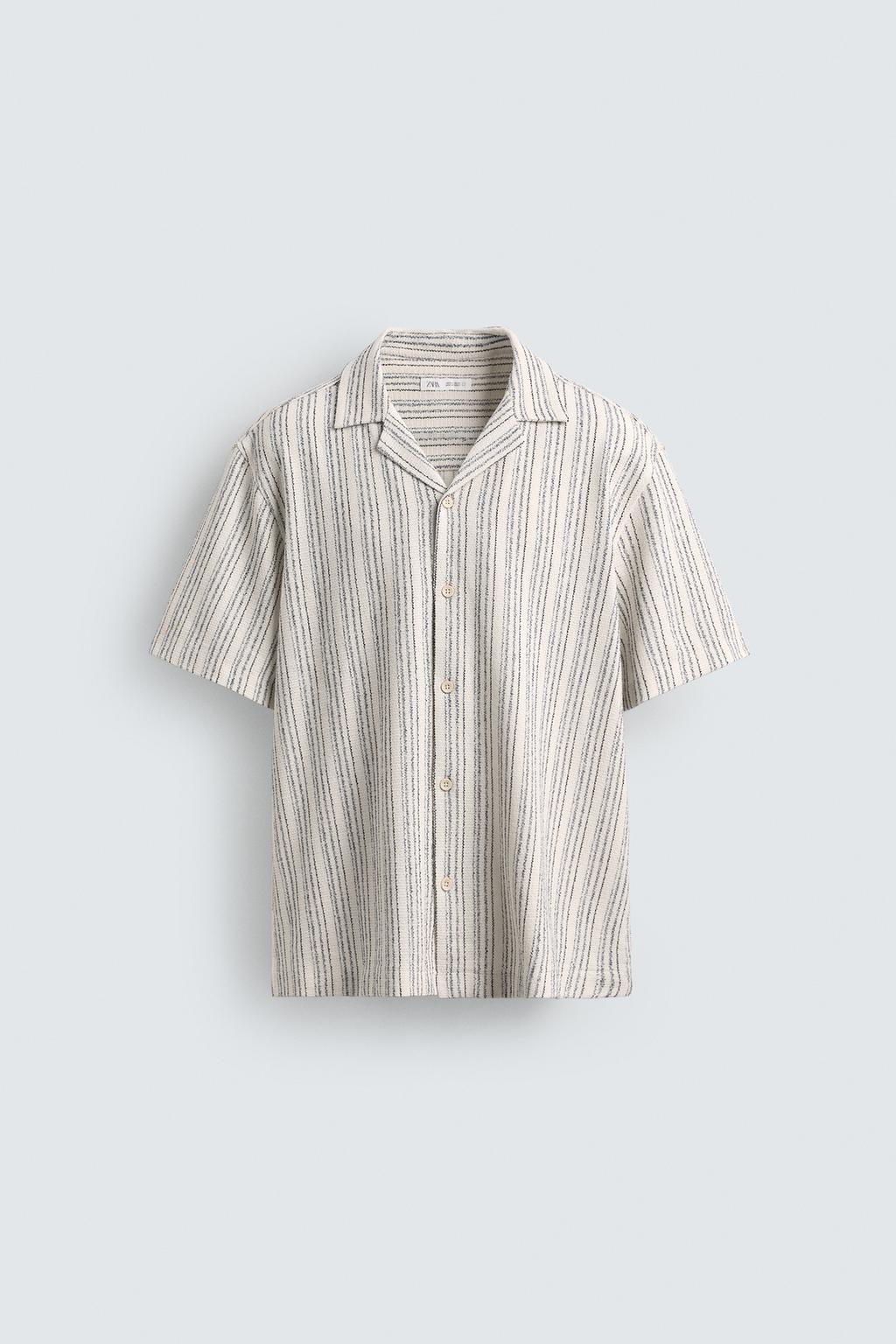 РУБАШКА REGULAR FIT ИЗ РЕЛЬЕФНОЙ ТКАНИ