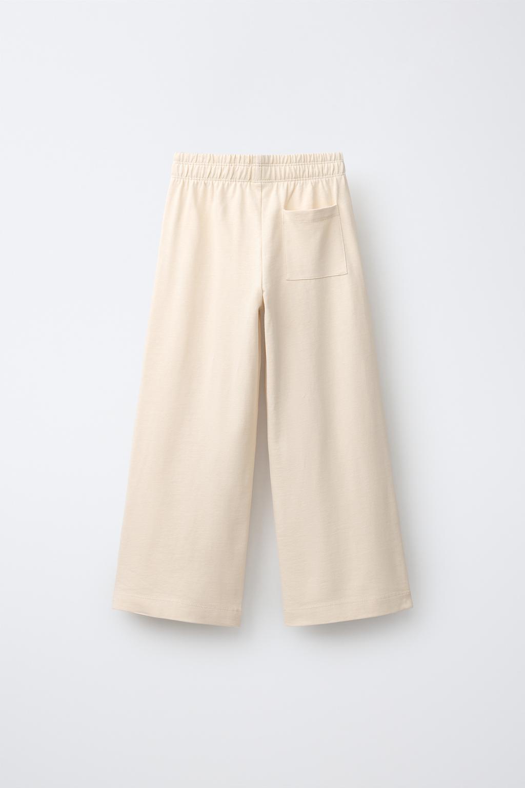 БРЮКИ WIDE LEG ИЗ ПЛОТНОЙ ТКАНИ