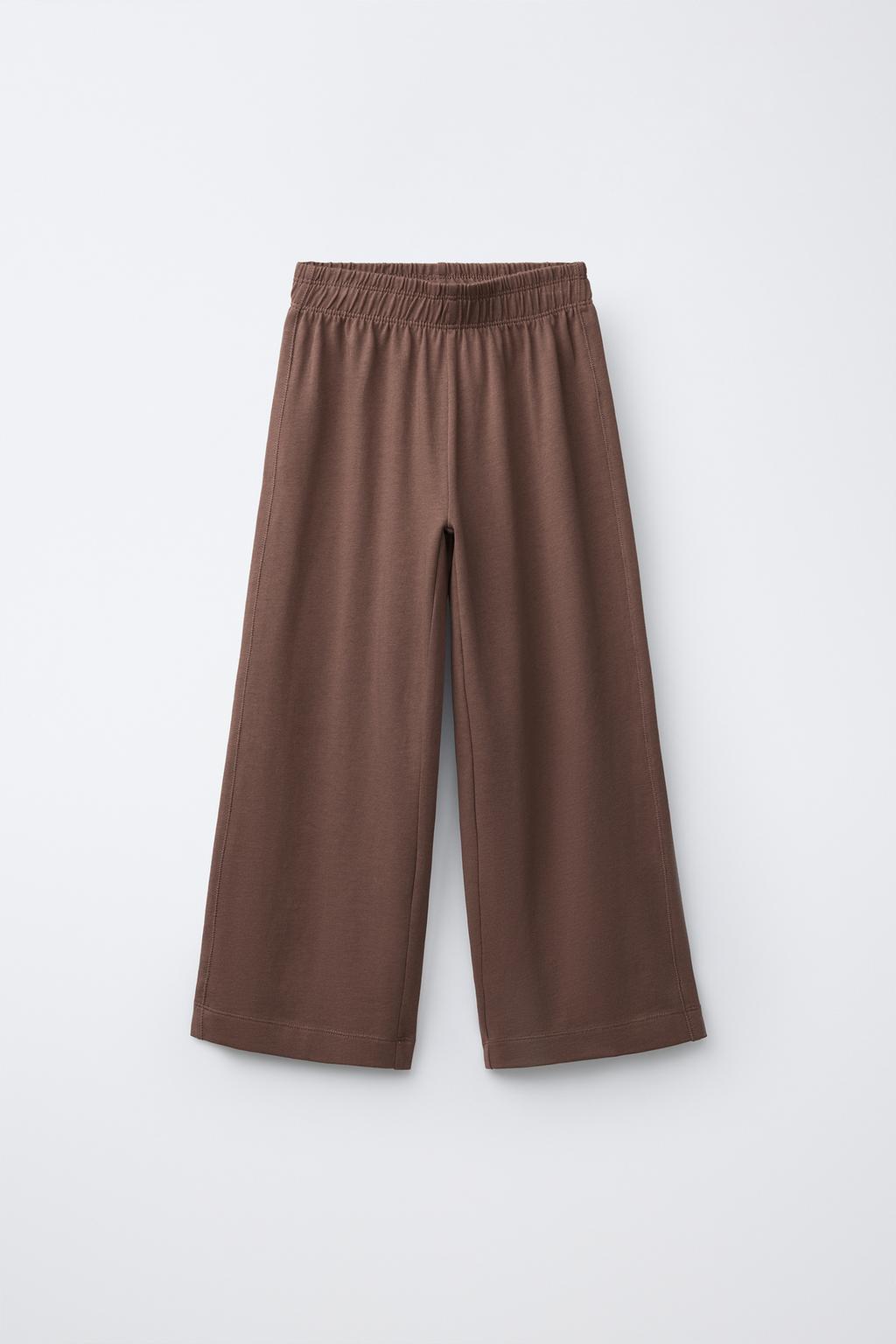 БРЮКИ WIDE LEG ИЗ ПЛОТНОЙ ТКАНИ