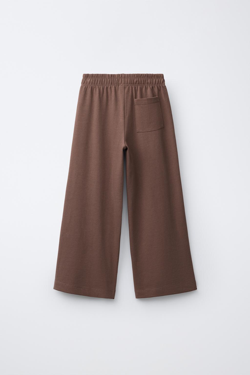 БРЮКИ WIDE LEG ИЗ ПЛОТНОЙ ТКАНИ