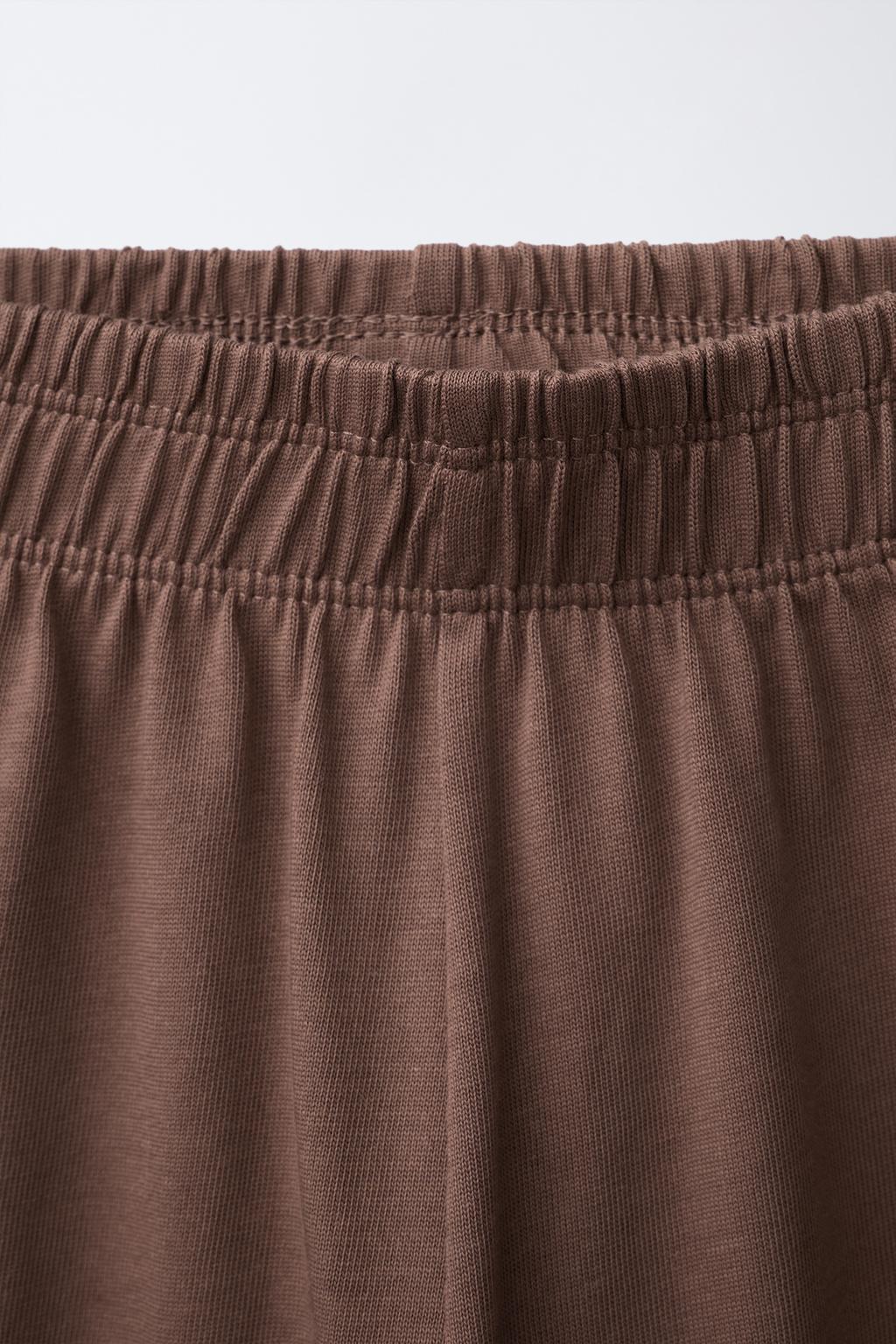 БРЮКИ WIDE LEG ИЗ ПЛОТНОЙ ТКАНИ