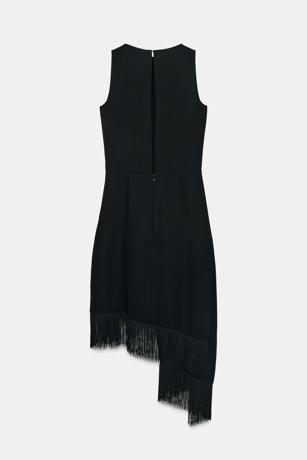 ПЛАТЬЕ АСИММЕТРИЧНОГО КРОЯ С БАХРОМОЙ — ZW COLLECTION