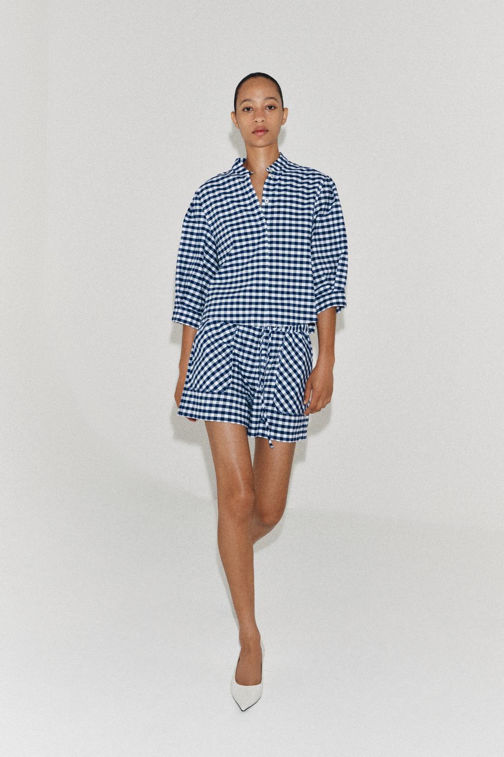 РУБАШКА В КЛЕТКУ ВИШИ — ZW COLLECTION
