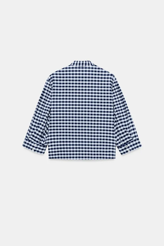 РУБАШКА В КЛЕТКУ ВИШИ — коллекция Zara «ZW»