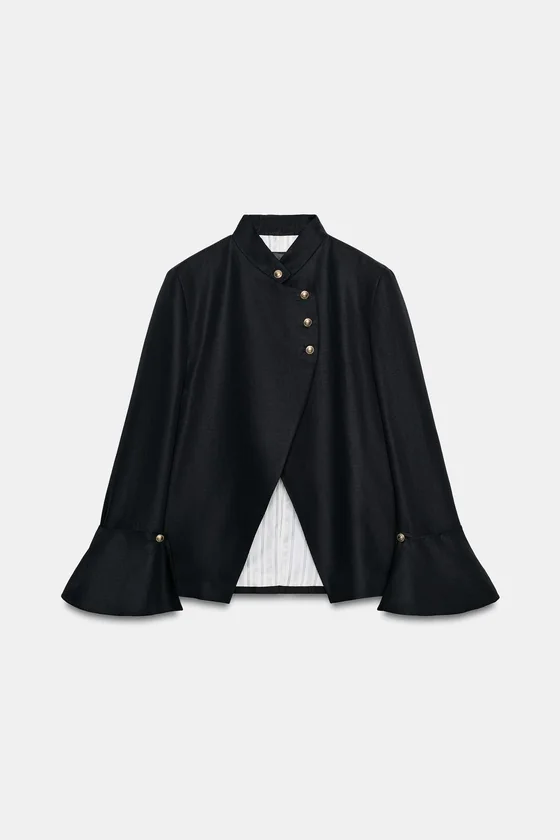 БЛЕЙЗЕР ИЗ СМЕСОВОГО ЛЬНА — коллекция Zara «ZW»