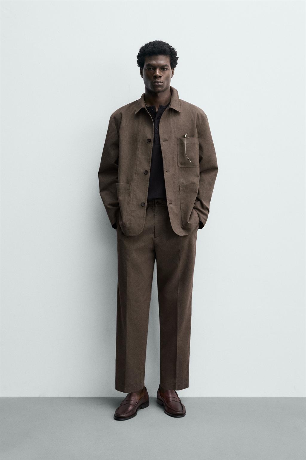 КОСТЮМНЫЕ БРЮКИ RELAXED FIT С УЗОРОМ «ГУСИНАЯ ЛАПКА»