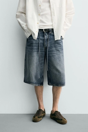 Джинсовые шорты Baggy Fit- Заказать в России