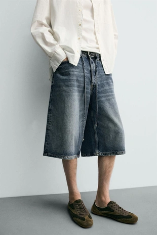Джинсовые шорты Baggy Fit- Заказать в России
