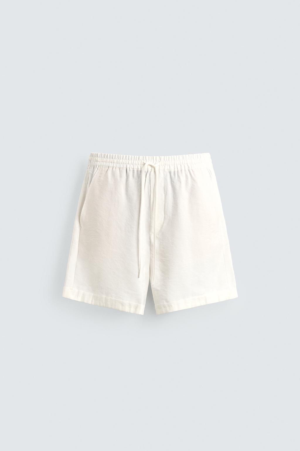 ШОРТЫ RELAXED FIT ИЗ СТРУЯЩЕЙСЯ ТКАНИ
