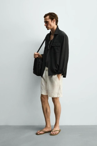 Шорты Relaxed Fit из струящейся ткани