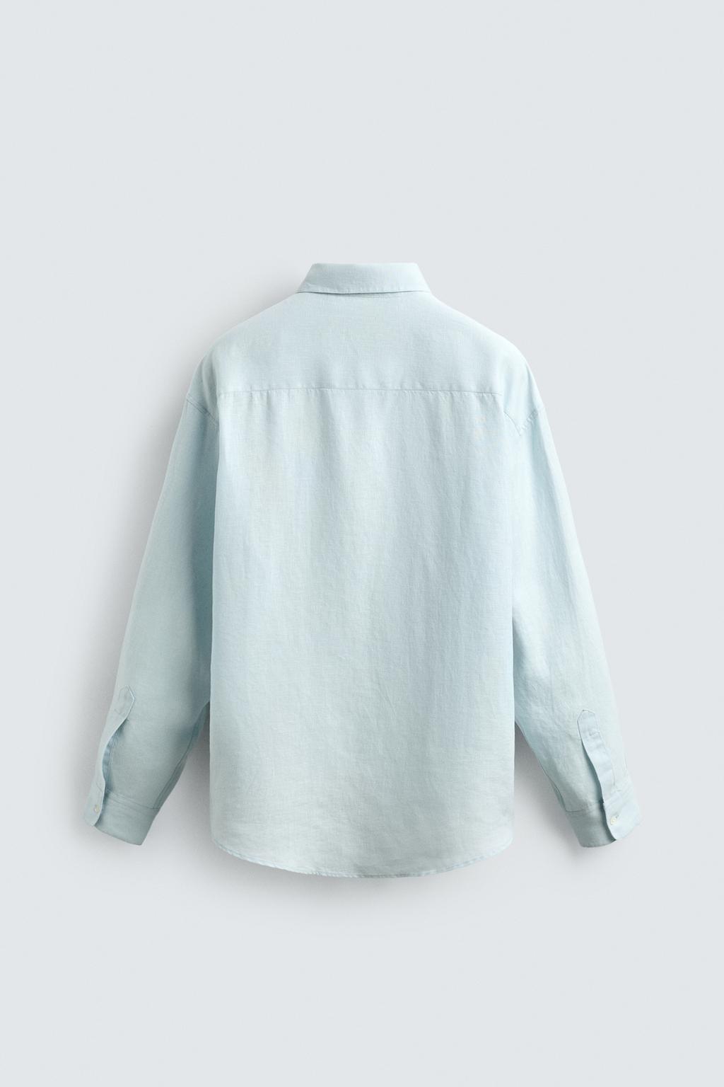 РУБАШКА СВОБОДНОГО КРОЯ ИЗ 100% ЛЬНА