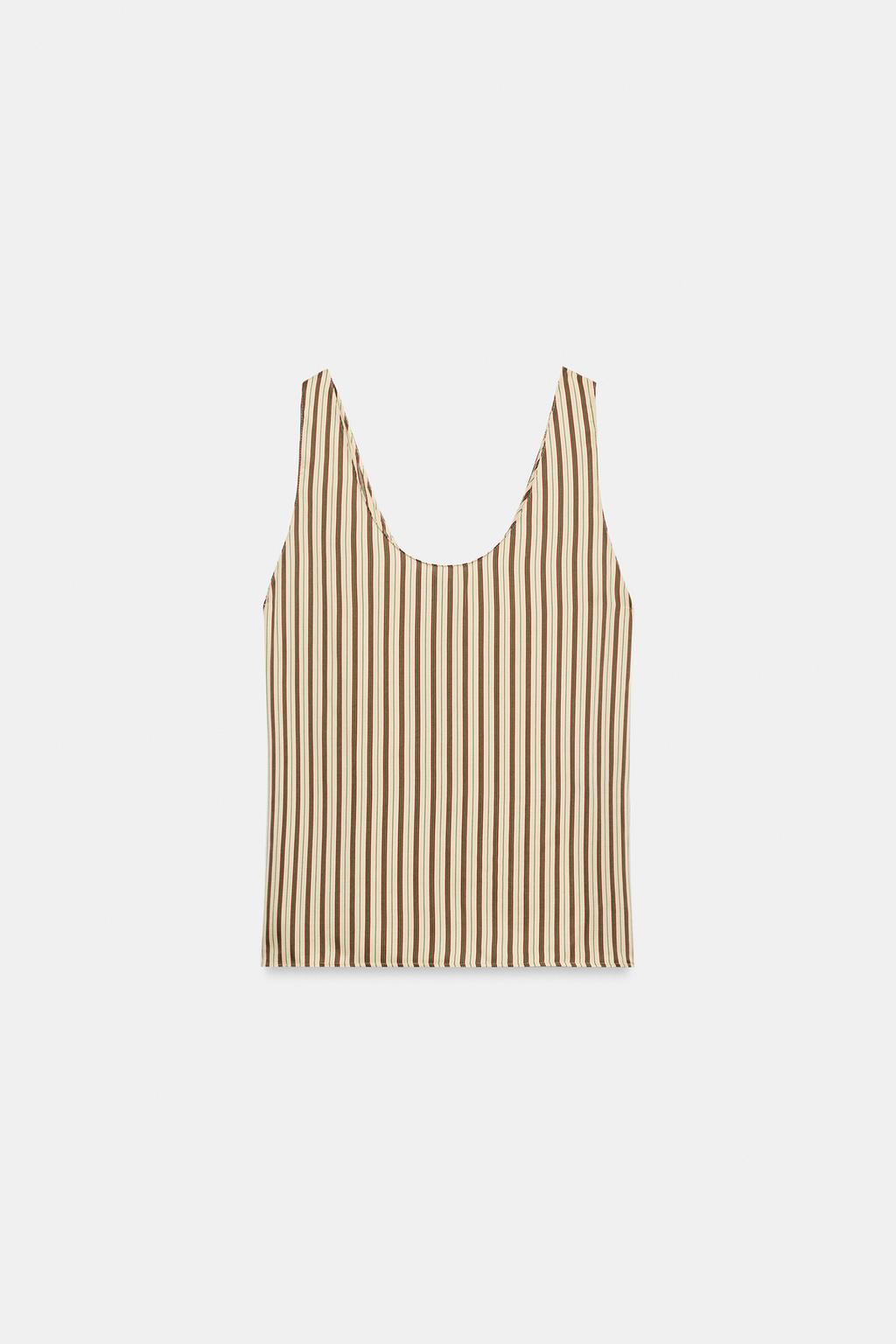 ТОП В ПОЛОСКУ НА БРЕТЕЛЯХ — ZW COLLECTION