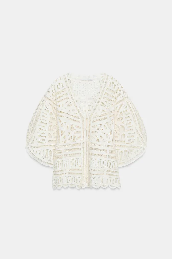 ВЯЗАНЫЙ КРЮЧКОМ ТОП — коллекция Zara «ZW»