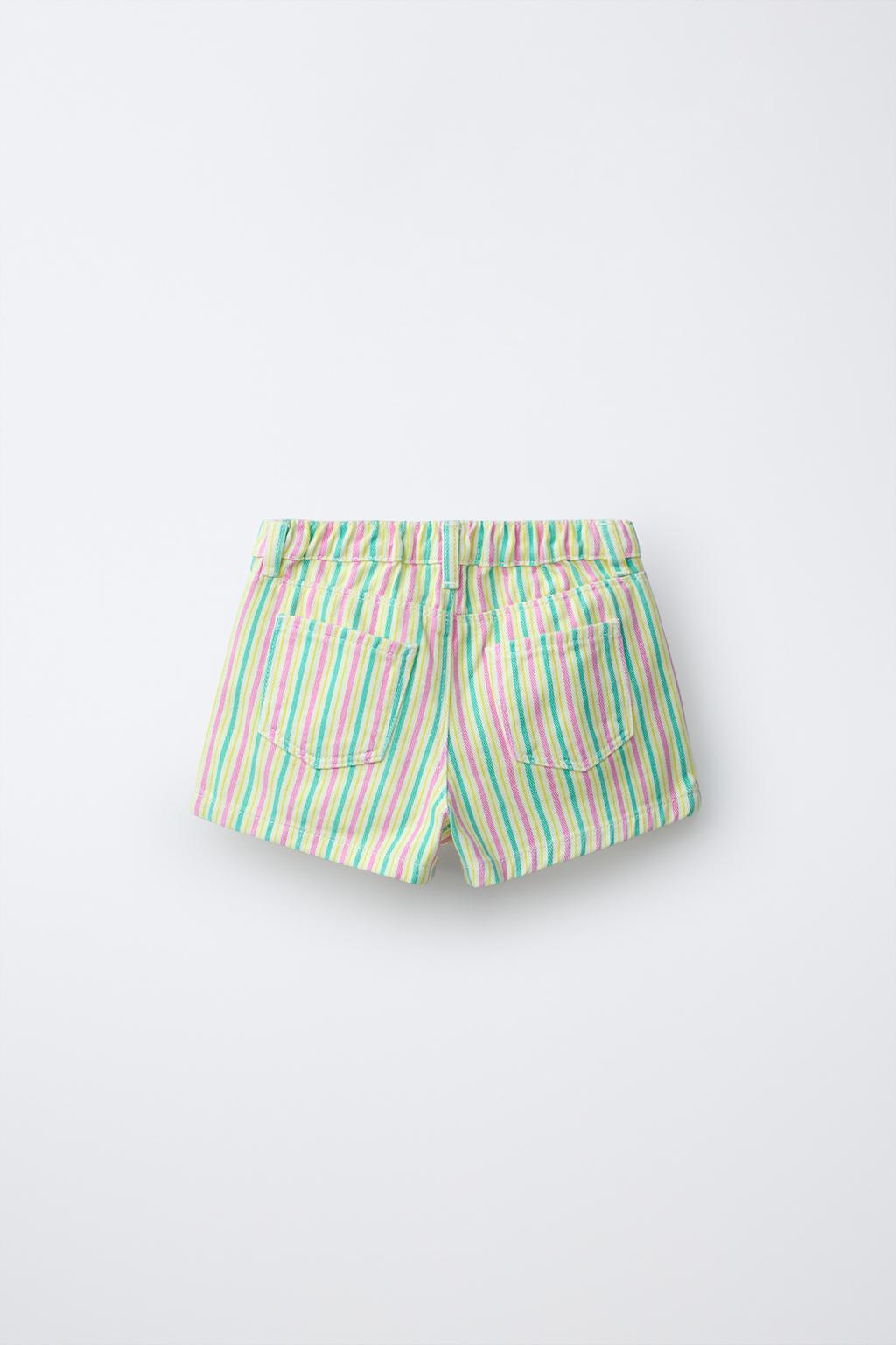 БЕРМУДЫ MOM FIT В ПОЛОСКУ ИЗ САРЖИ