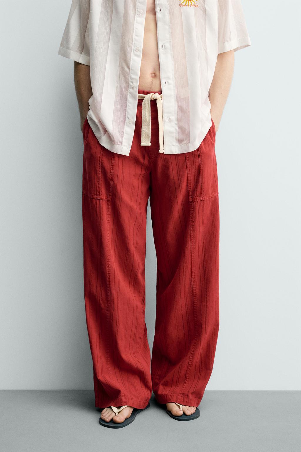 БРЮКИ RELAXED FIT В ПОЛОСКУ