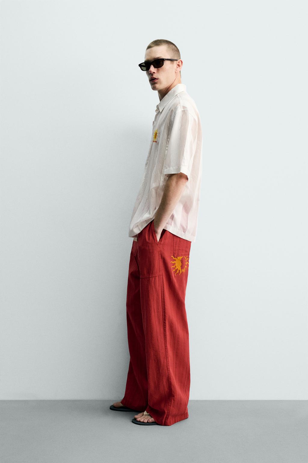 БРЮКИ RELAXED FIT В ПОЛОСКУ
