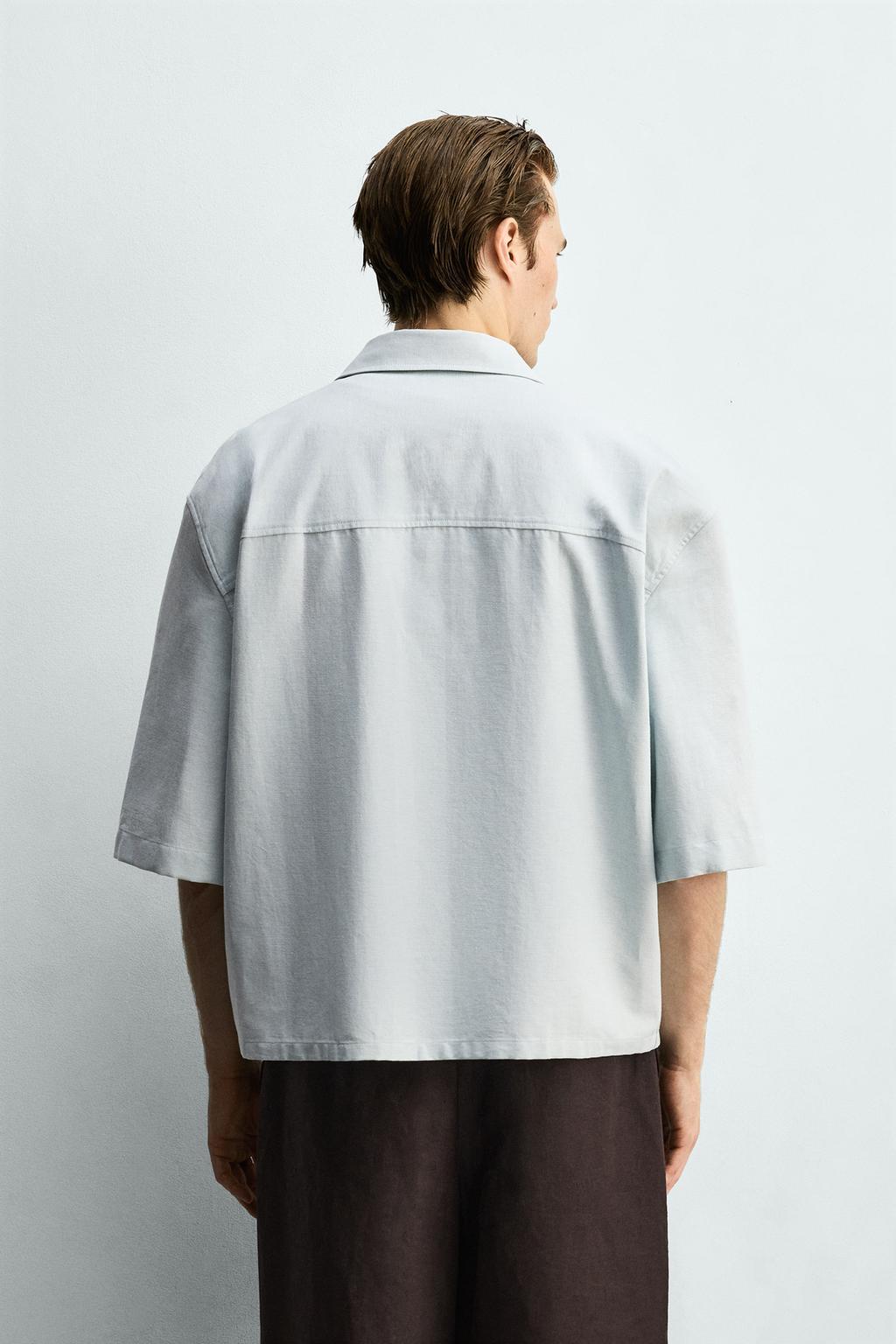 РУБАШКА BOXY FIT С КАРМАНОМ