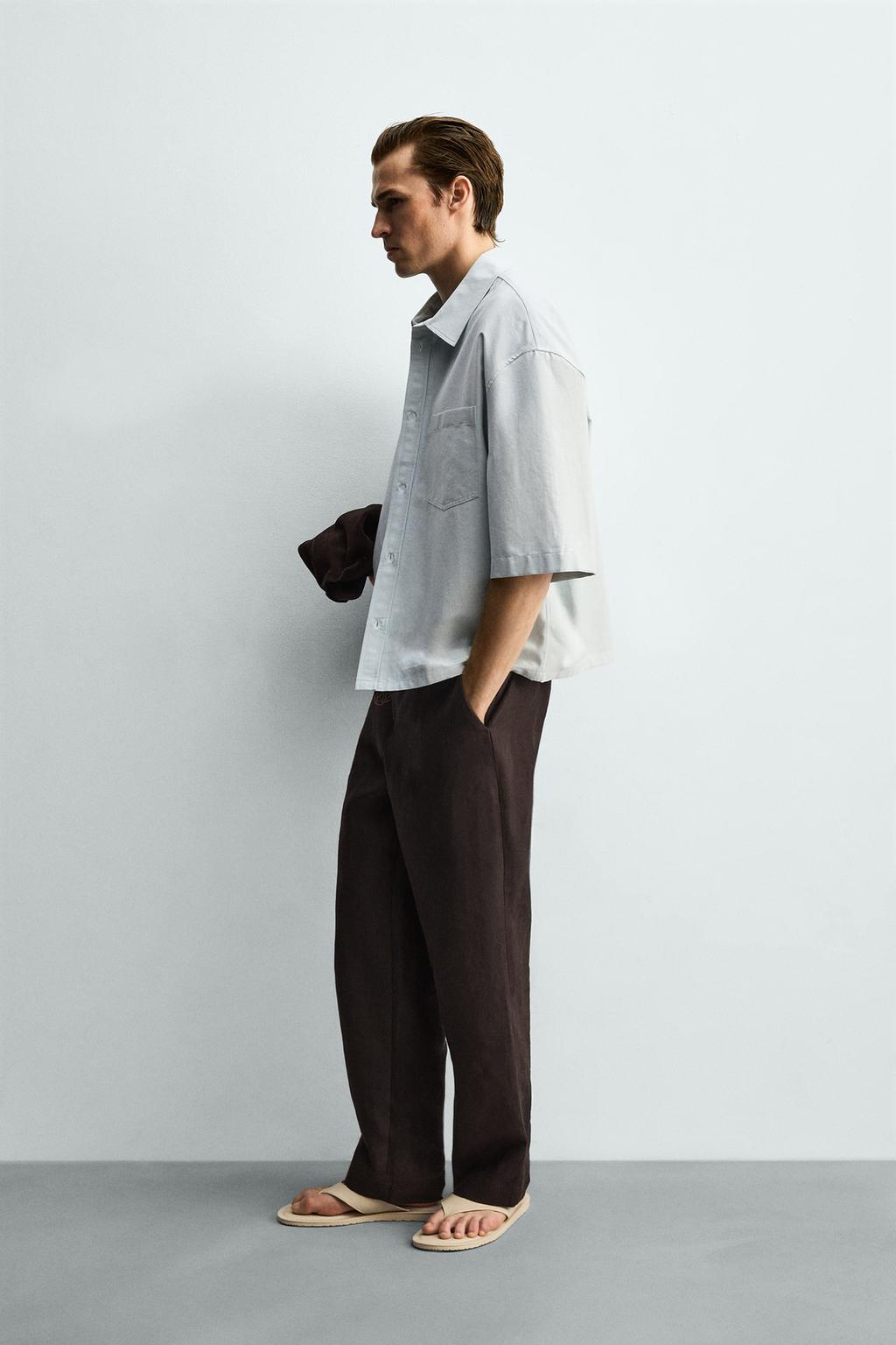 РУБАШКА BOXY FIT С КАРМАНОМ