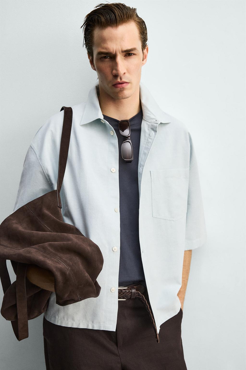 РУБАШКА BOXY FIT С КАРМАНОМ