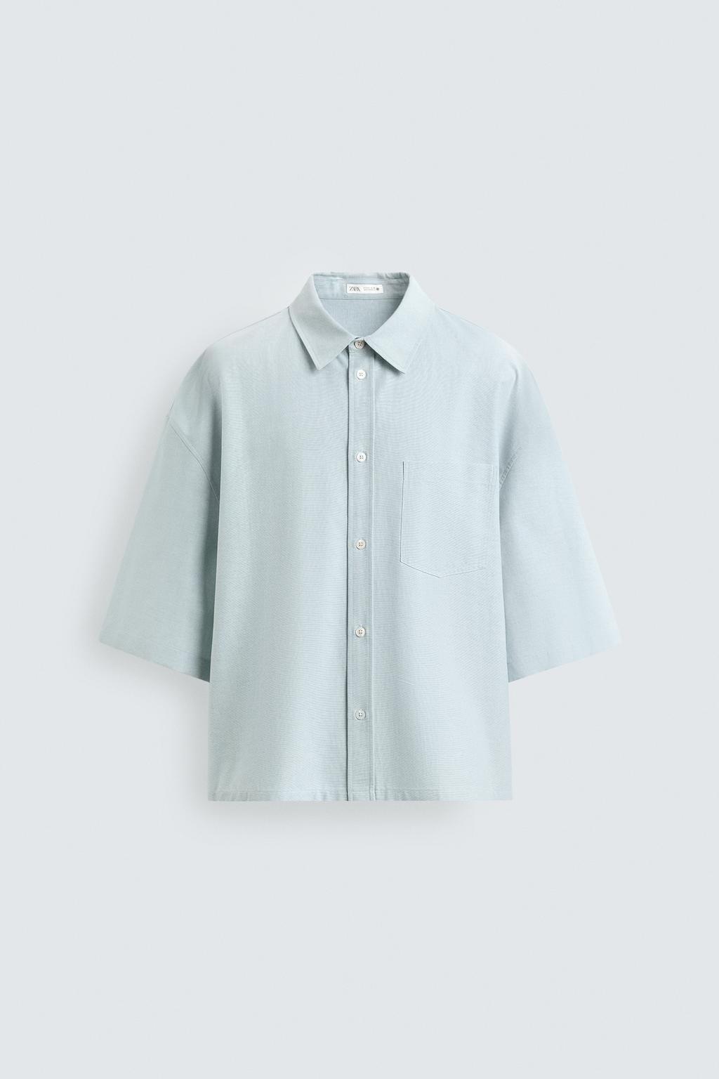 РУБАШКА BOXY FIT С КАРМАНОМ