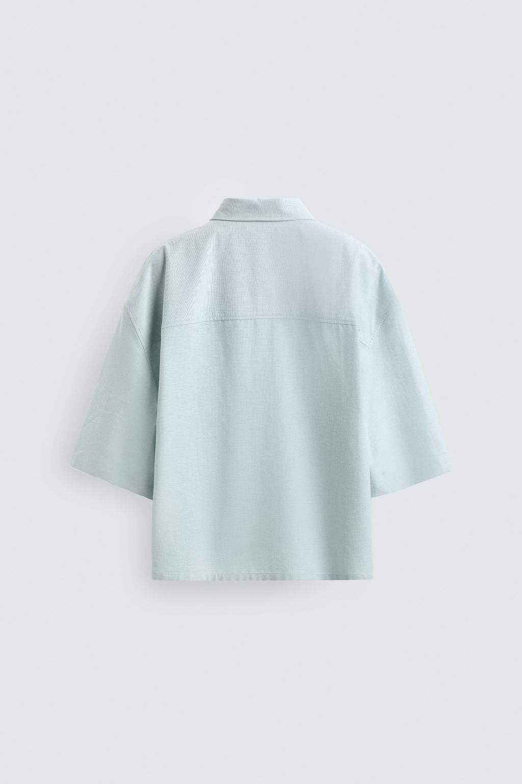 РУБАШКА BOXY FIT С КАРМАНОМ